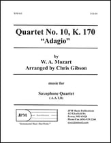 Quartet No. 10, K. 170 Adagio AATB Saxophone Quartet cover